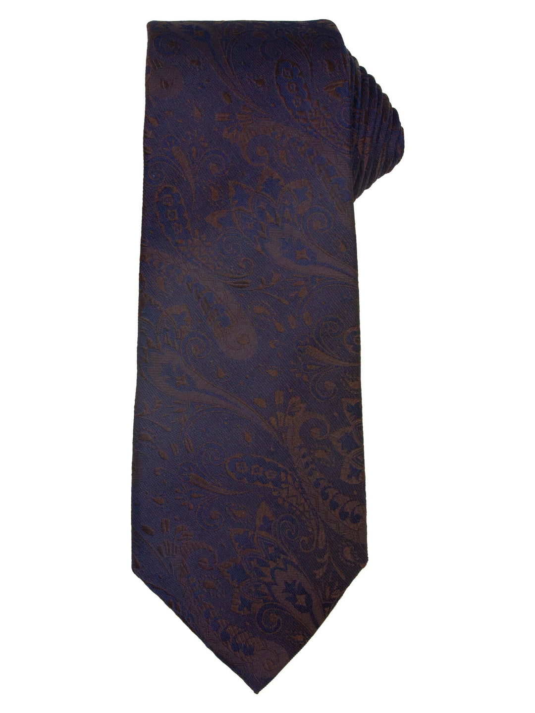 Santi silkeslips+lommetørkle paisley  Coffee