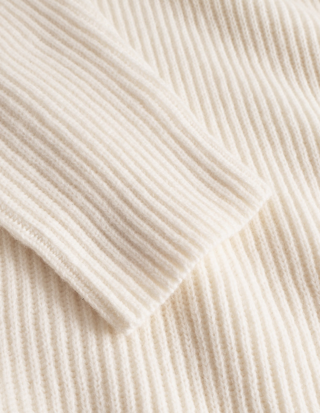 Eddie Wool Rib Rollneck Knit  Ivory