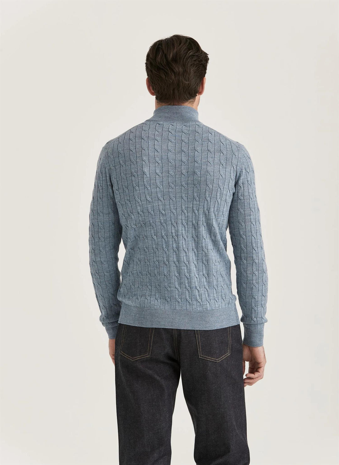 Merino Cable John Zip  Blue