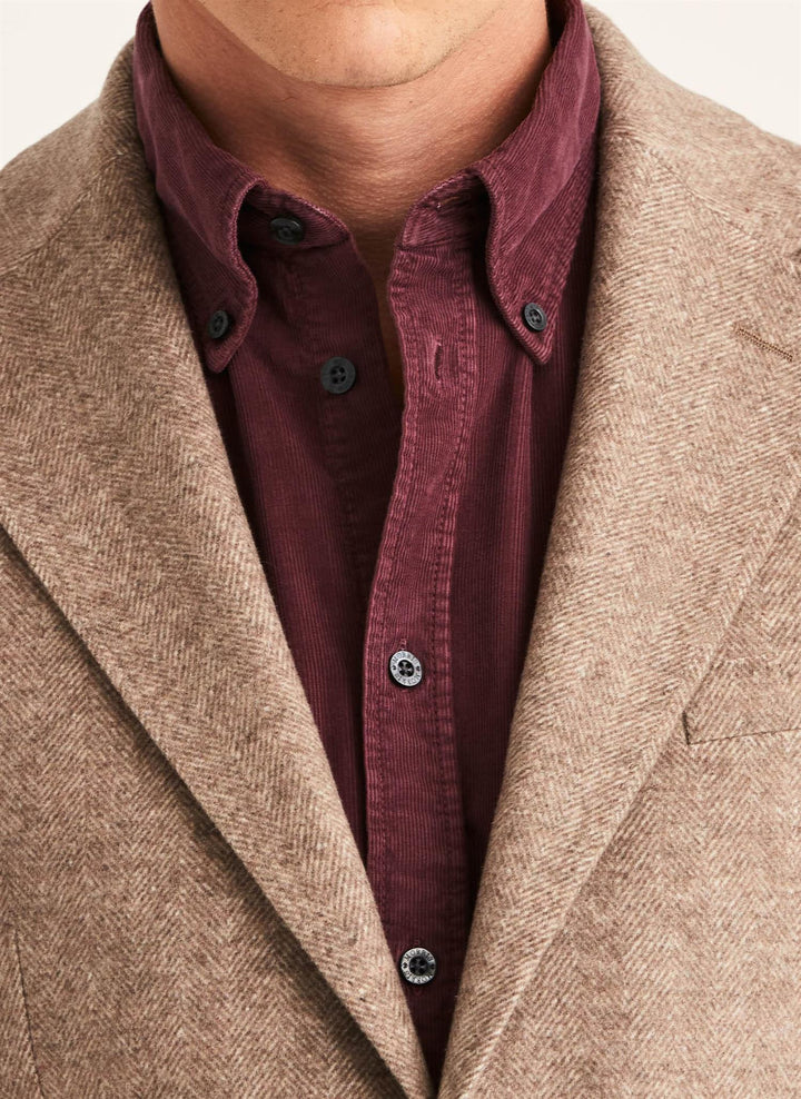 Soft Herringbone Jacket  Khaki