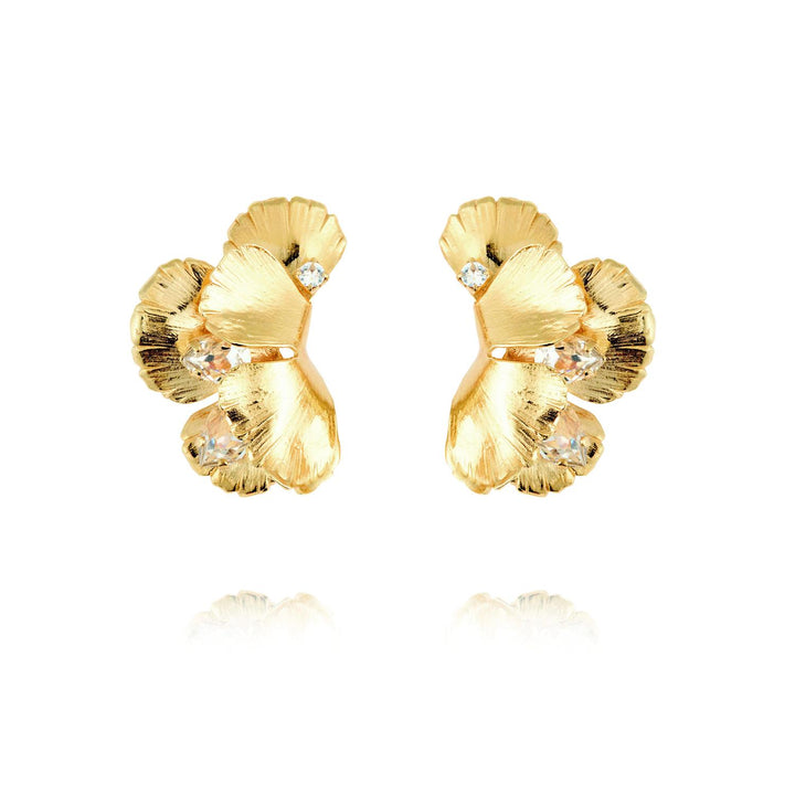 MALVA EARRINGS GOLD  Crystal