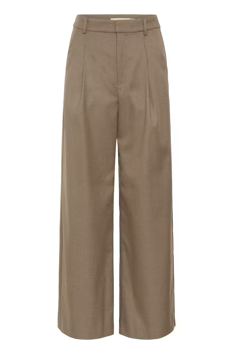 GZPAULA MW WIDE PANTS  Dark Timberwolf Melange
