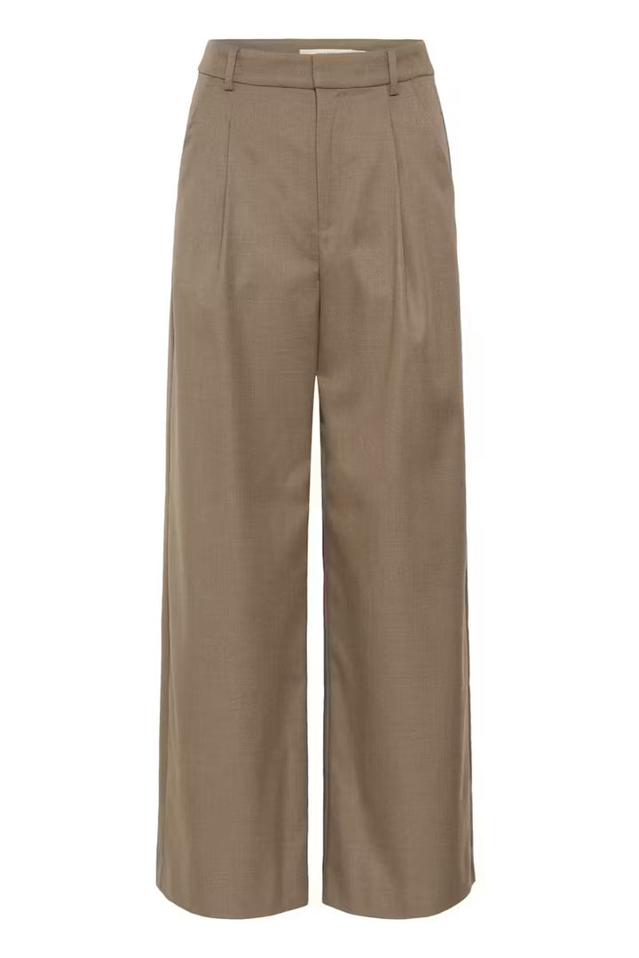 GZPAULA MW WIDE PANTS  Dark Timberwolf Melange
