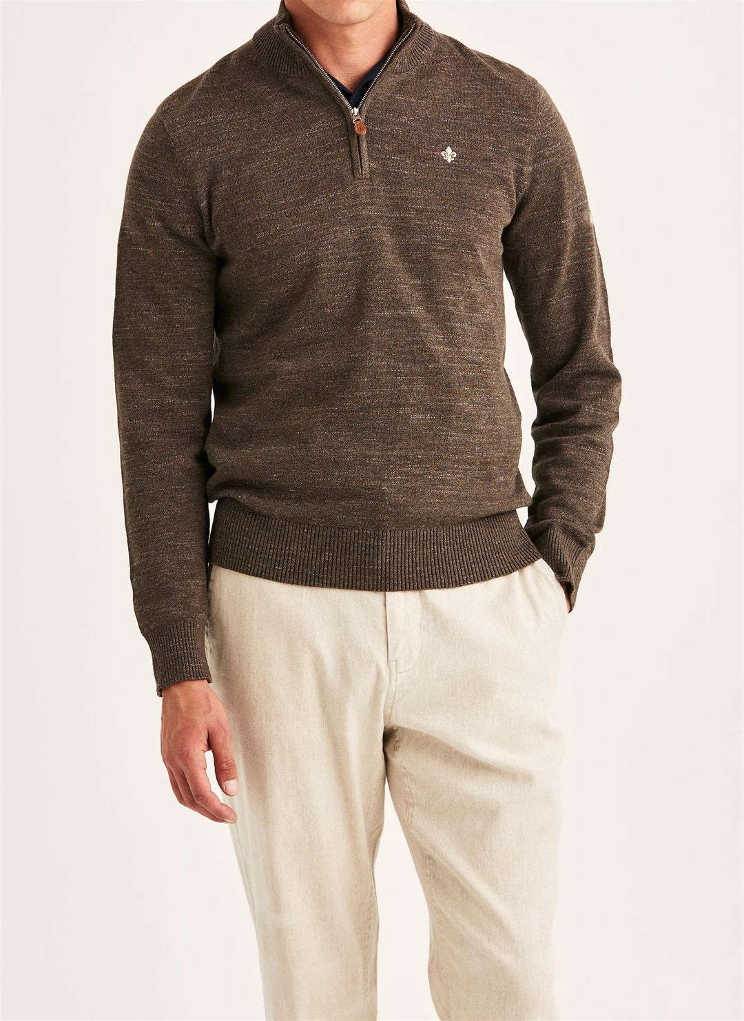 Randall Half Zip  Brown