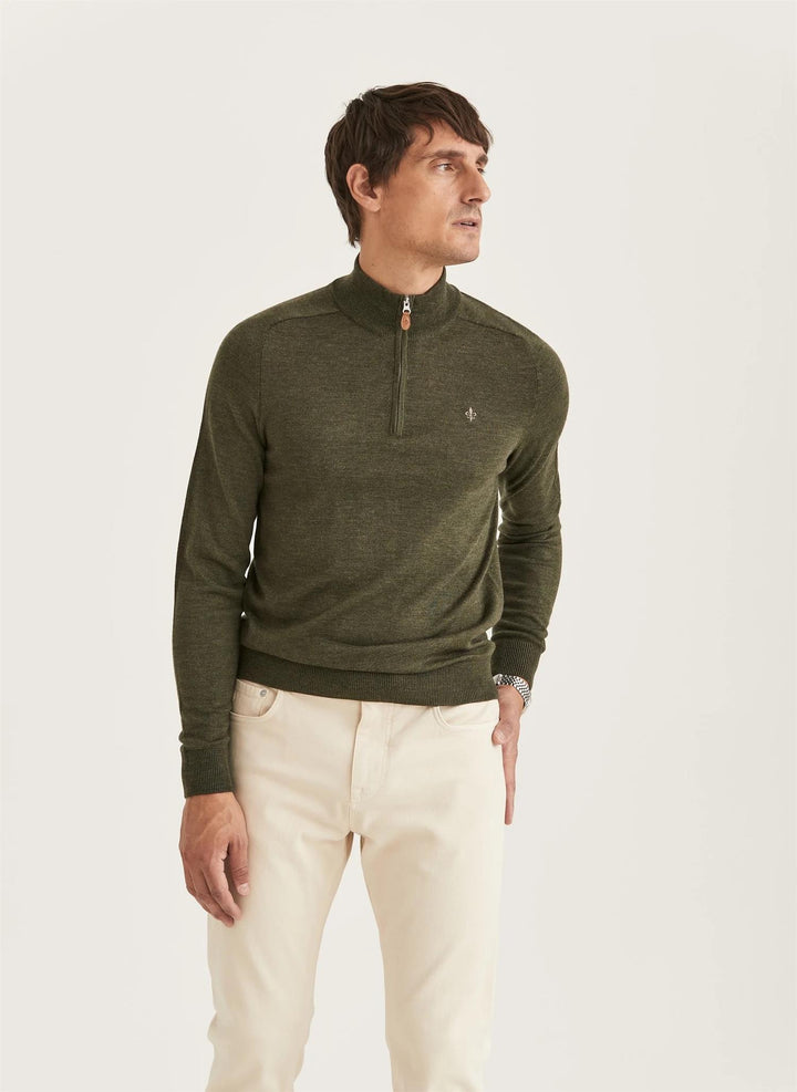 Merino John Zip  Olive