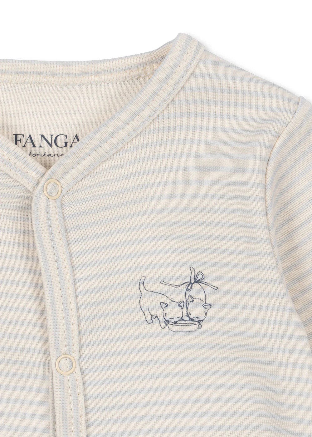 FIO ONESIE OCS  Tea Stripe Gray Dawn