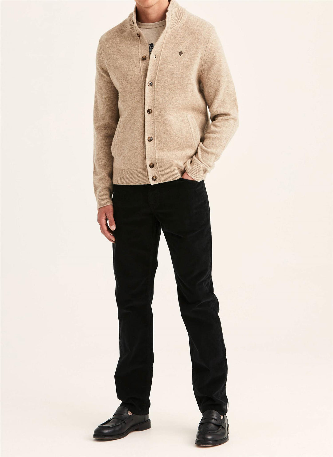 Hertford button cardigan  Khaki