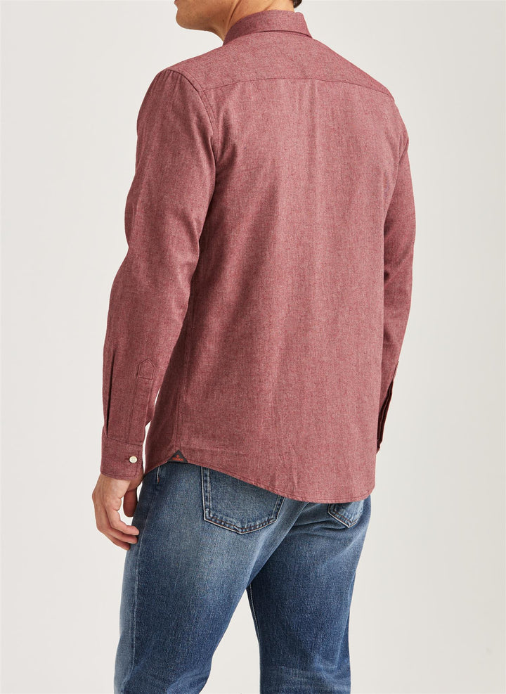 Watts Flannel Shirt-Slim Fit  Wine Red