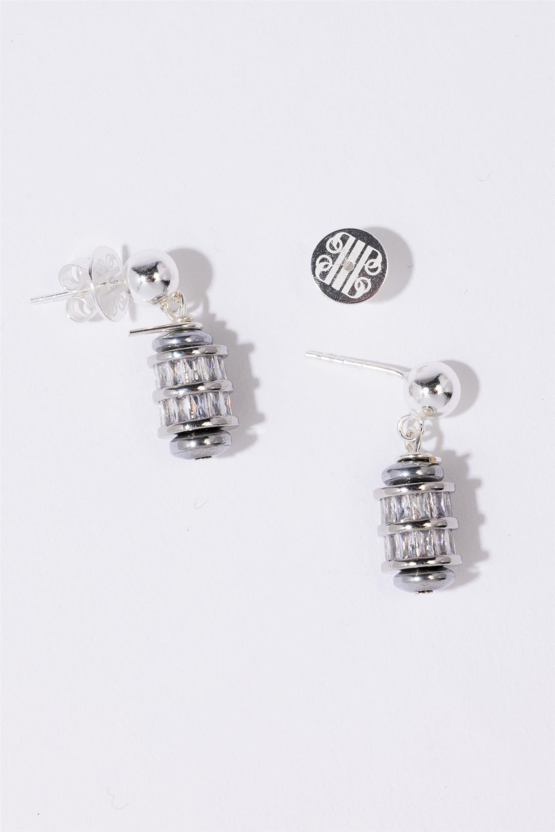 Tiny Gemini Earrings  Silver