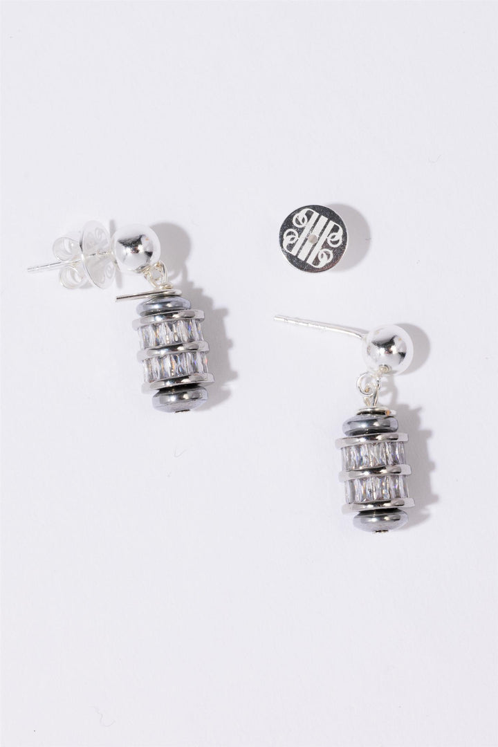 Tiny Gemini Earrings  Silver