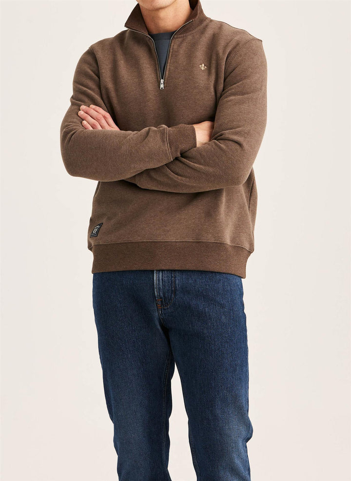 Brandon Lily Half Zip  Brown