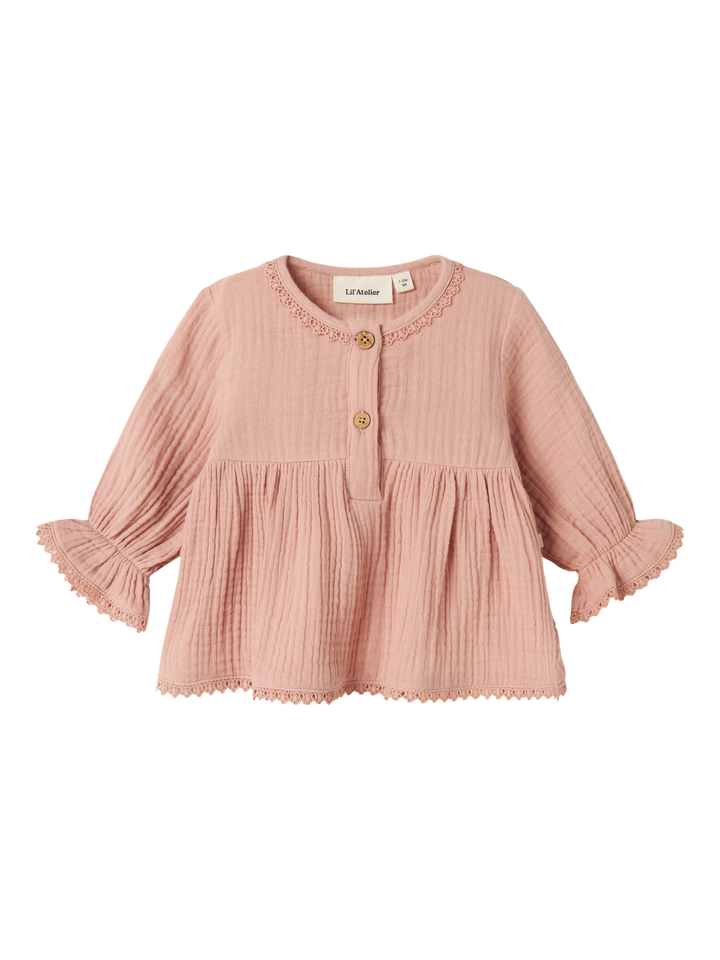 NBFLULU LS SHIRT LIL  Lyserosa