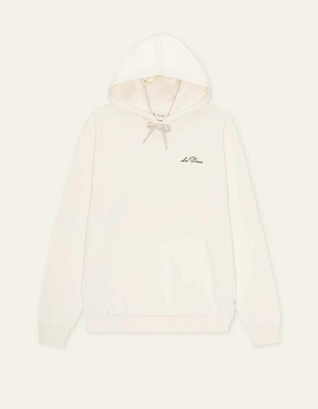 Signature Print Hoodie  Light Ivory