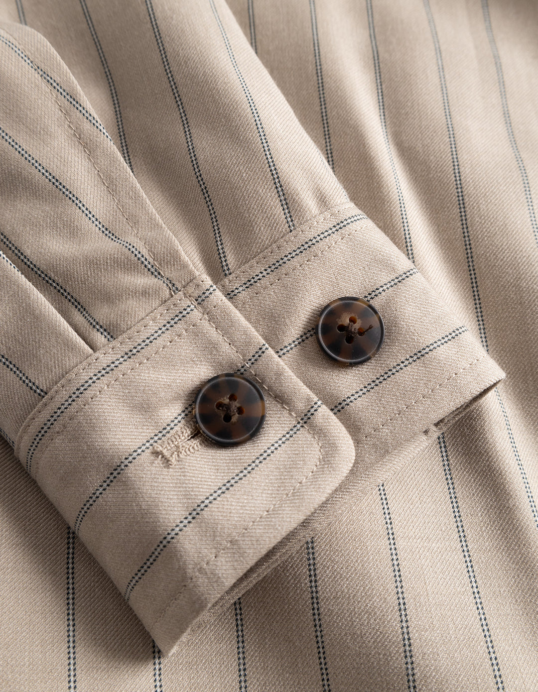 Como Pin Light Wool Coach Jacket  Dark Sand