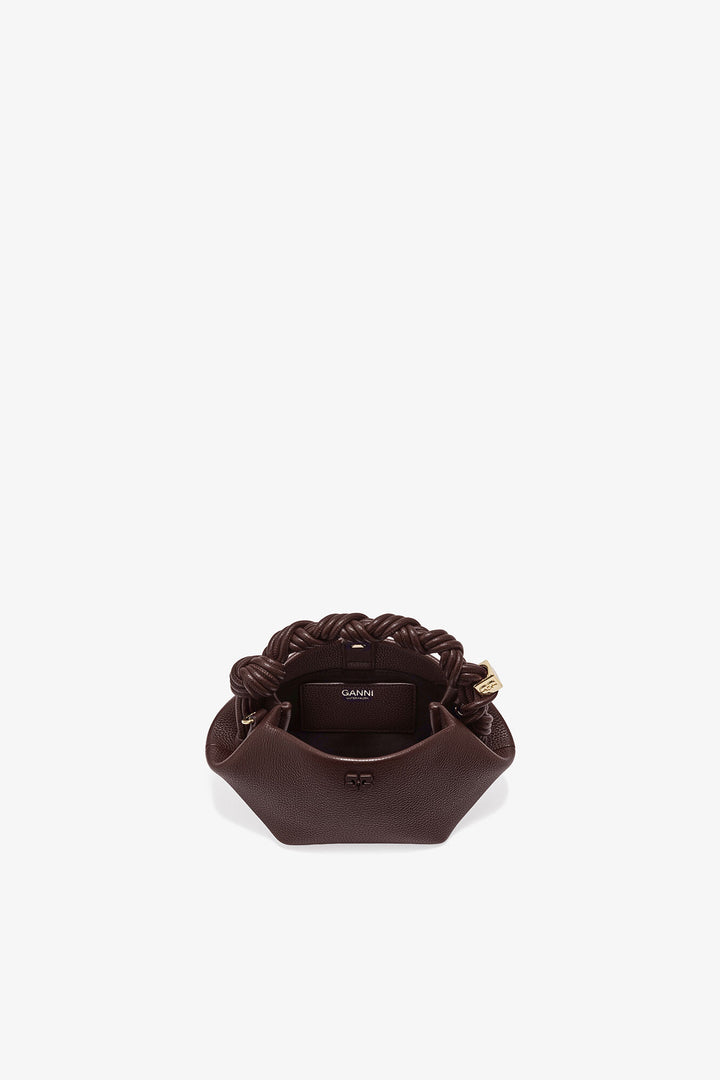 Ganni Bou Bag Mini Grained  Chicory Coffee