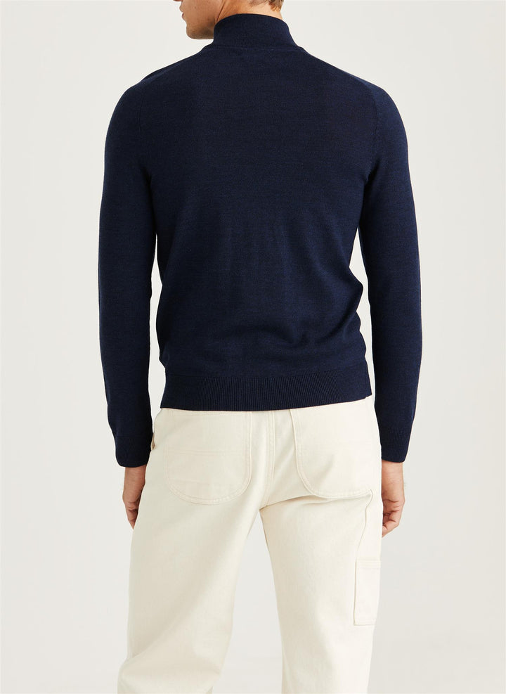 Merino John Zip  Blue