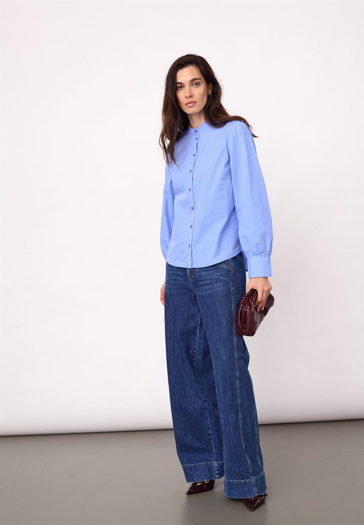 ElonaCC Check Shirt  Pale Blue