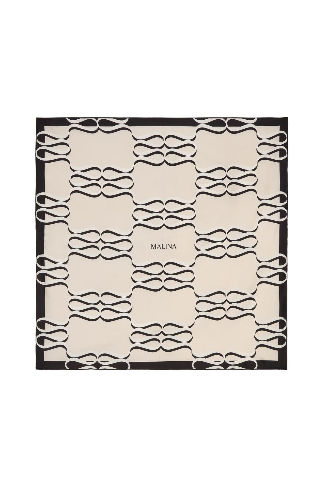 SILK TWILL SCARF  Monogram Cream