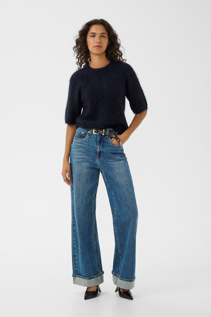Debbie Ss Tee  Navy Melange