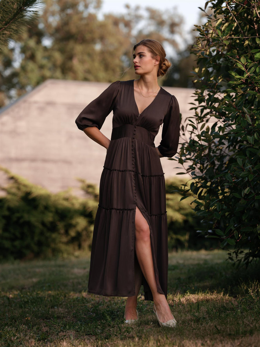Modena Dress  Brown
