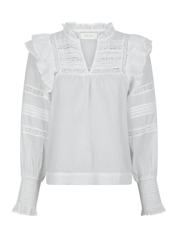 Mauri S Voile Blouse  White