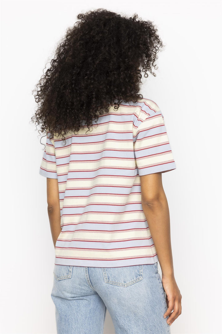 Evelyn polo tee  Ocean Stripe