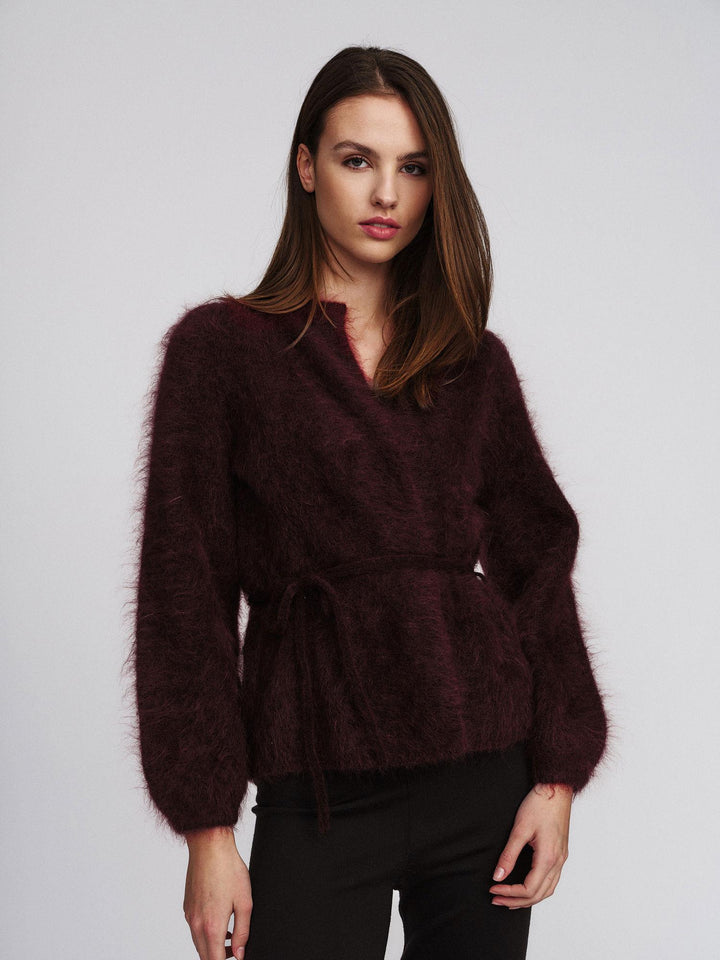 Fredrikke Chunky Cardigan  Oxblood