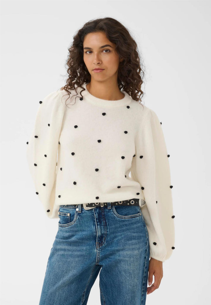 GZALPHA DOT PULLOVER  Ivory