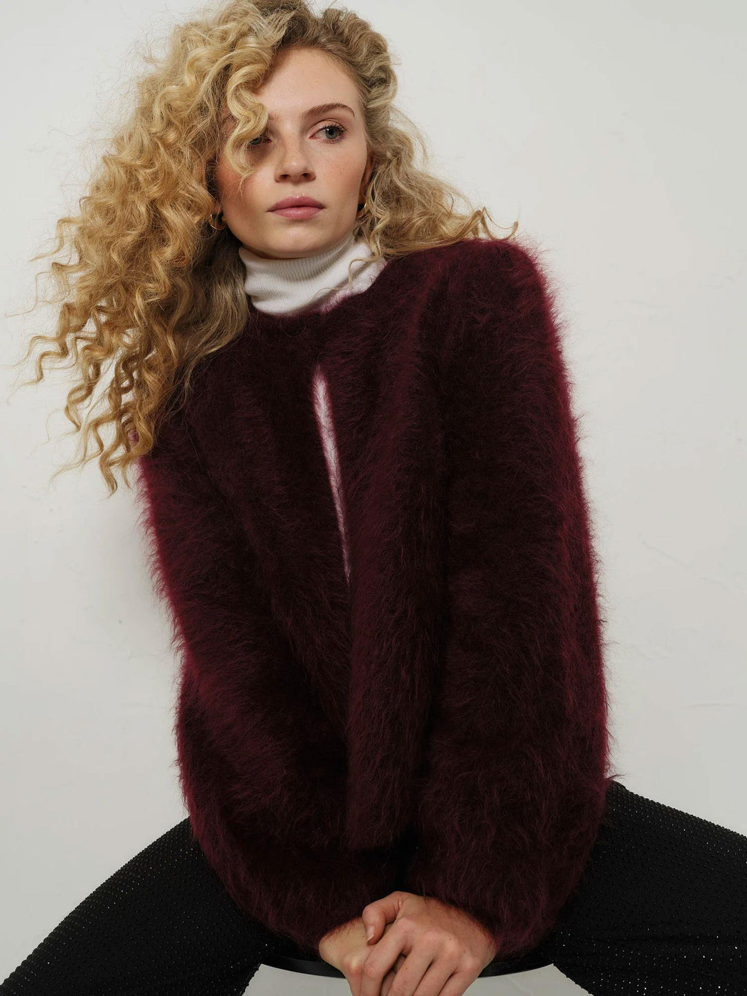 Amelia Chunky Cardigan  Oxblood