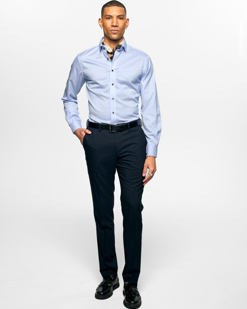 THE EDGE - BENGAL STRIPE  Skyblue/White