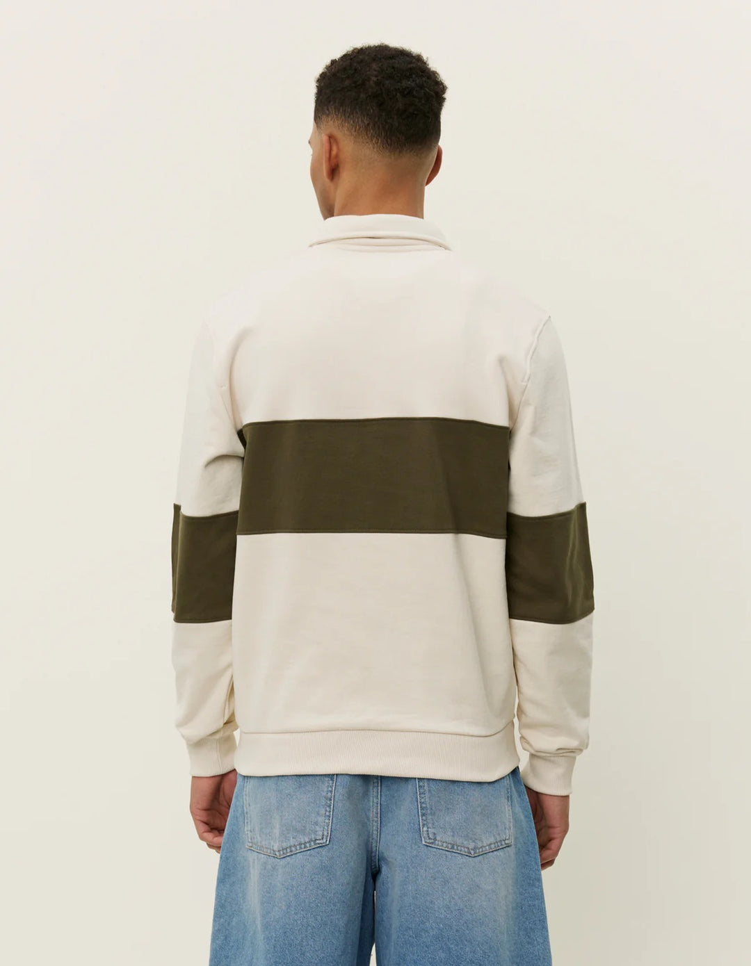 Cory Zipper Rugby Sweatshirt  Ivory