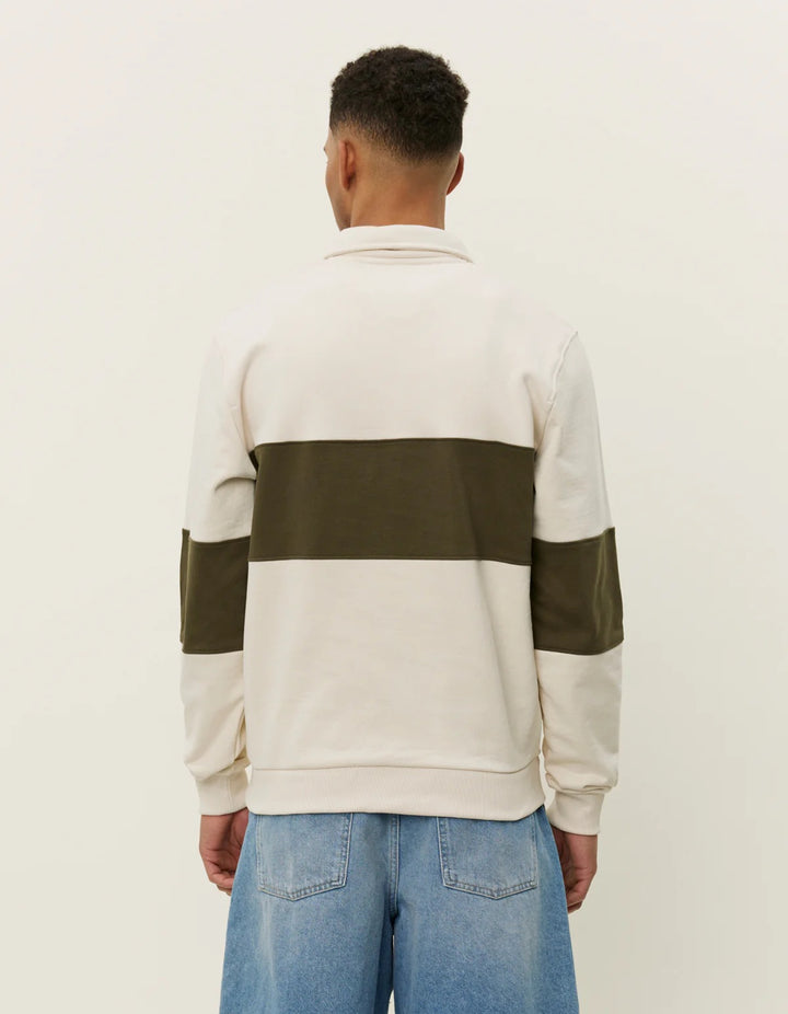 Cory Zipper Rugby Sweatshirt  Ivory