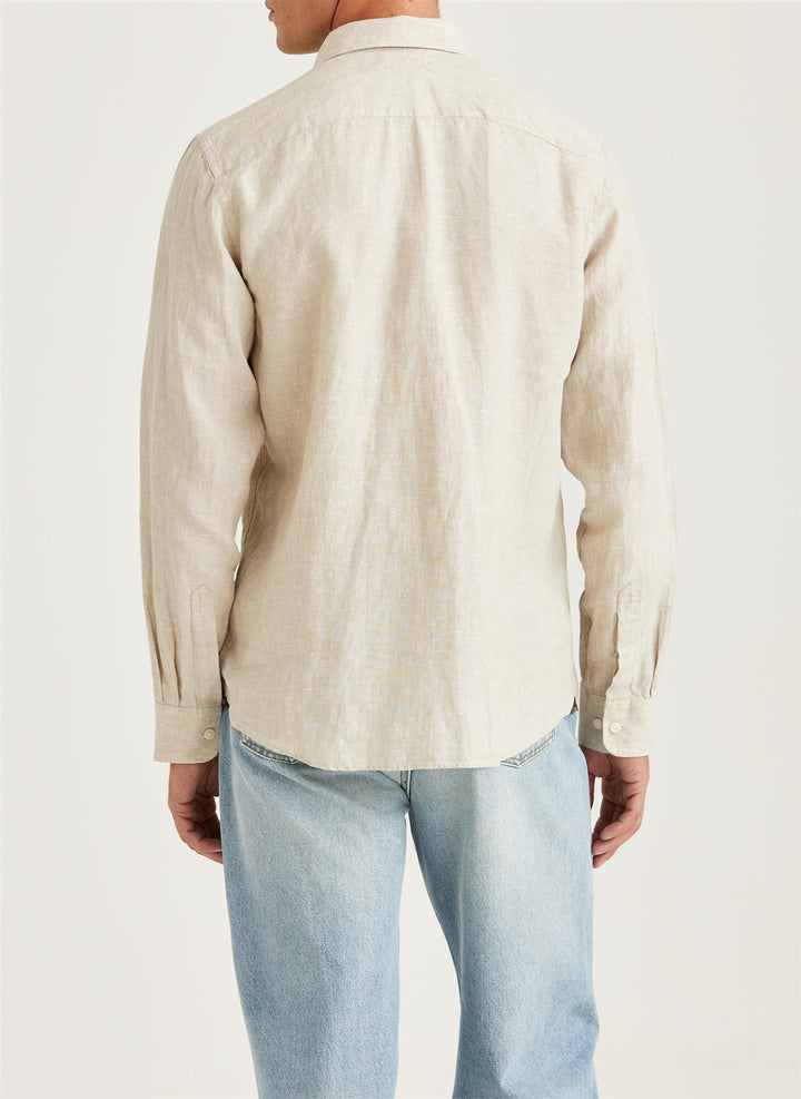 Douglas BD Linen Shirt LS  Khaki