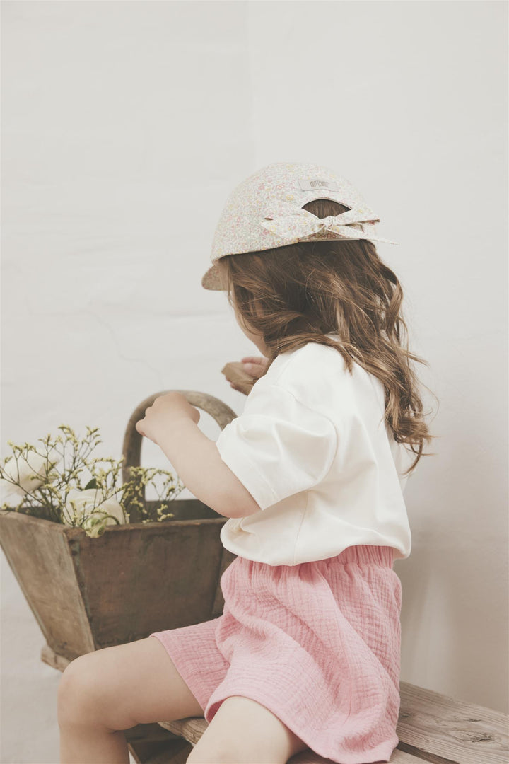 Cap in Liberty Fabric  Double Cream