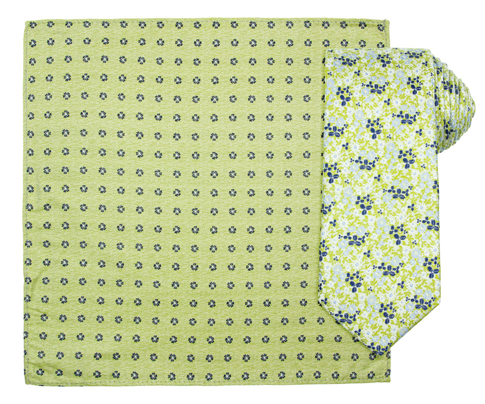 Santi slips+hanky mønstret  Grønn