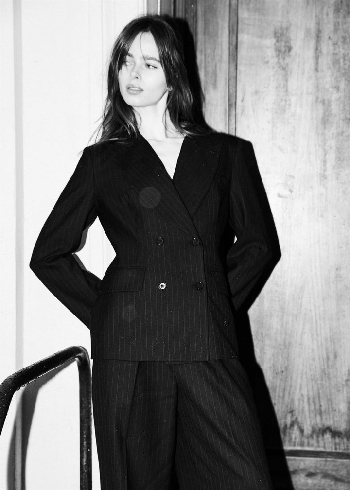 FRANCIS PINSTRIPE  Black