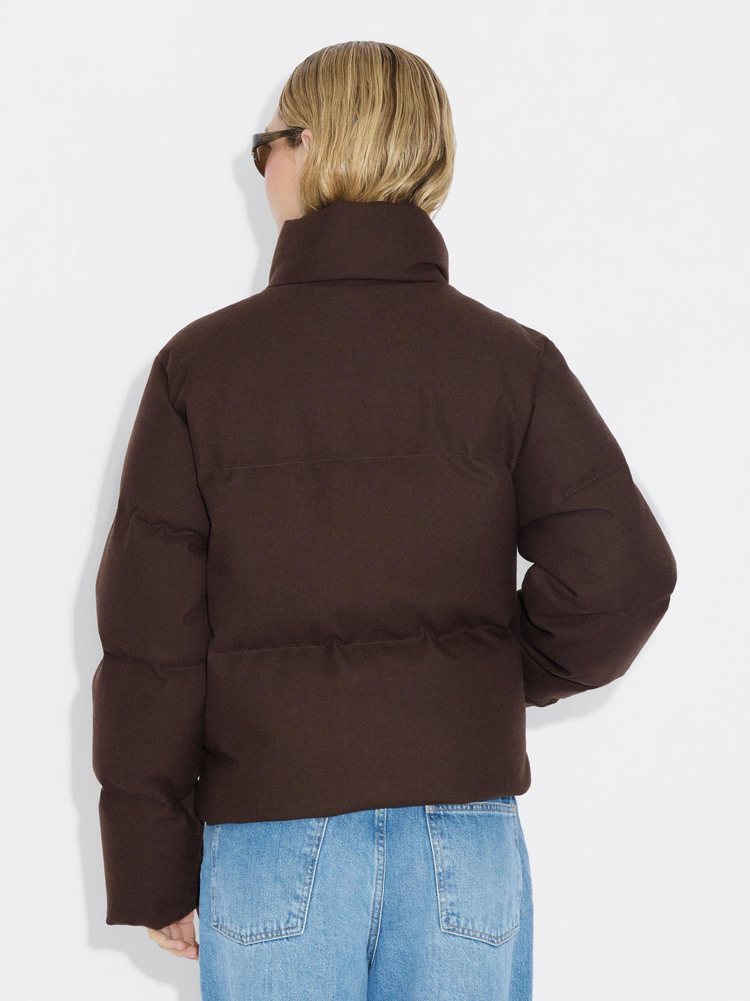 W Tech Wool Down Jacket  Dk. Brown