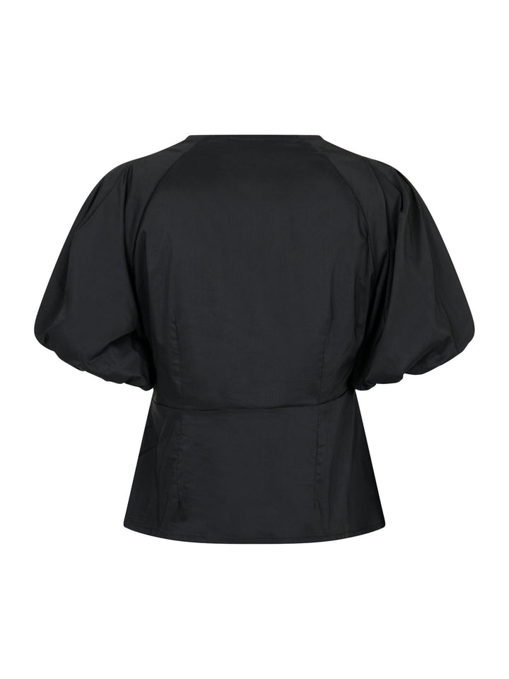 Irina Poplin Blouse  Black