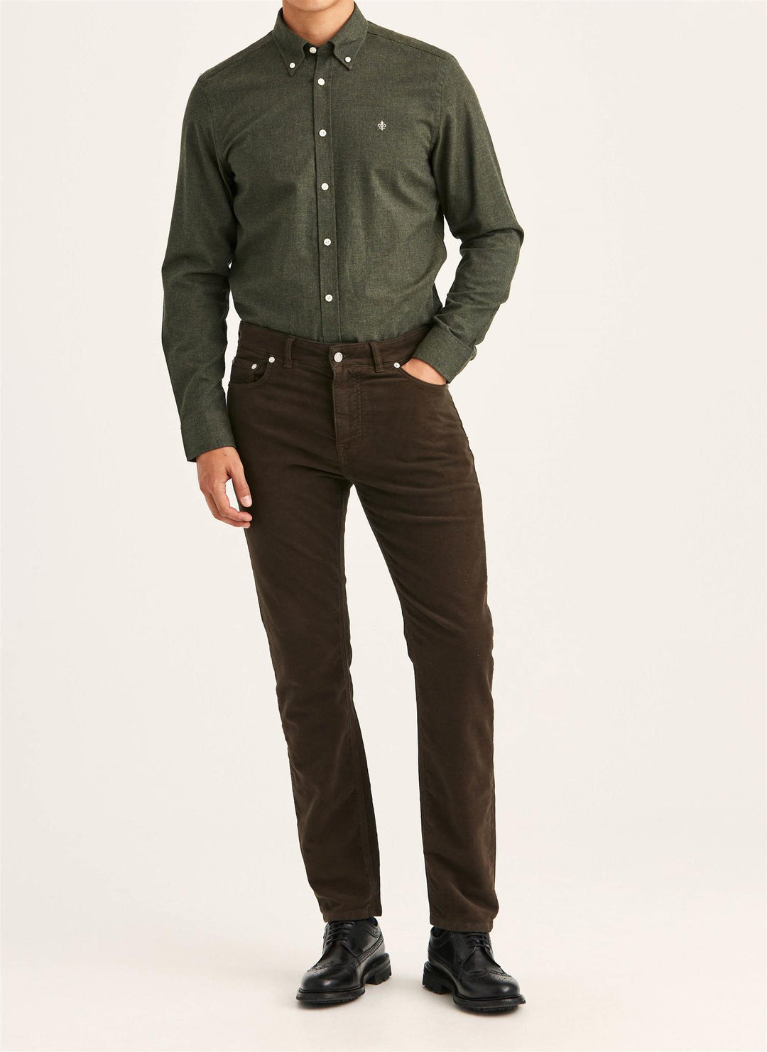 James Winter Twill 5-Pocket  Brown