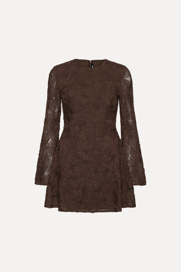 FLOWER MESH LS MINI DRESS  Molé