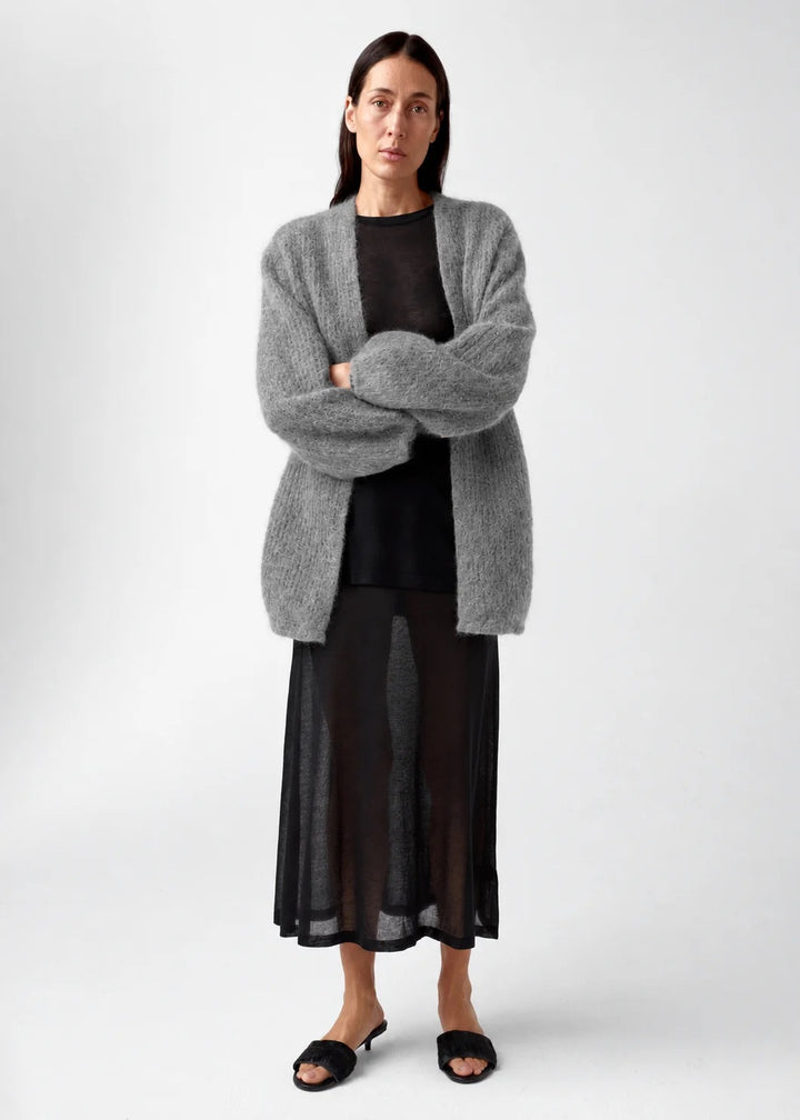Solange Mohair Cardigan M. Grey Mel