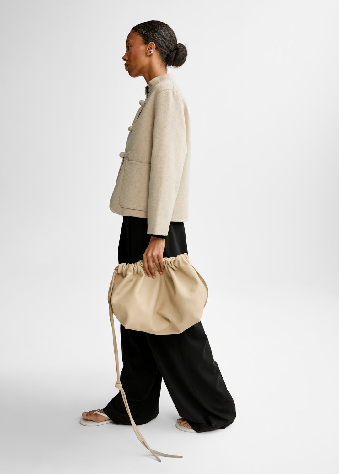 Phoebe Wool Jacket  Wheat