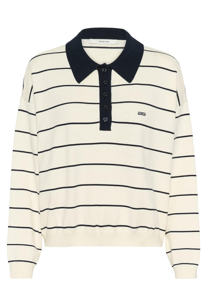 GZTAIGE POLO PULLOVER  Egret/Sky Captain