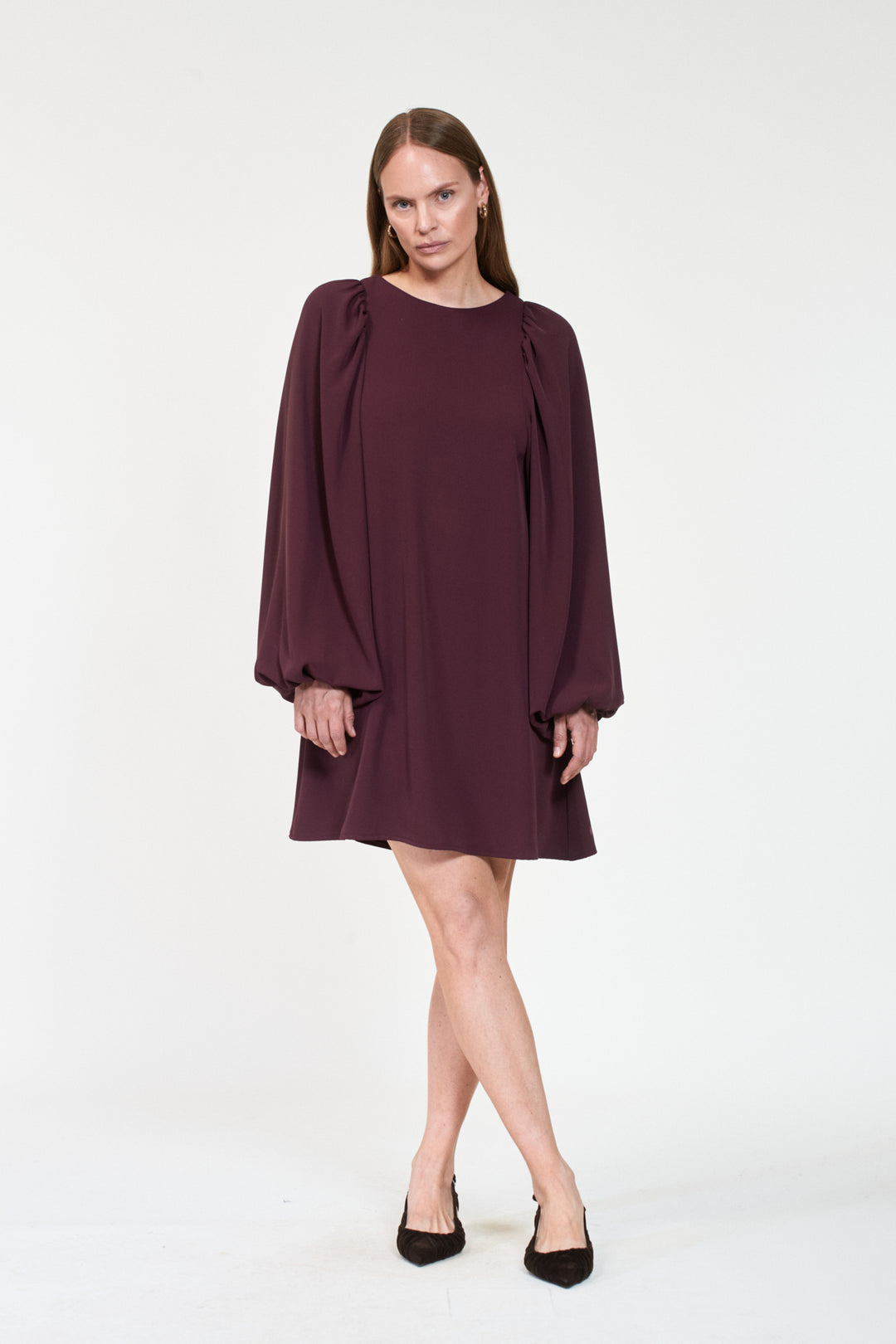 VALERIA Crepe  Dk Burgundy