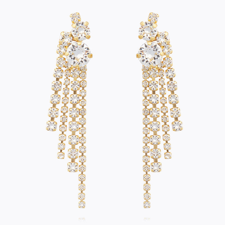 AMY EARRINGS GOLD  Crystal