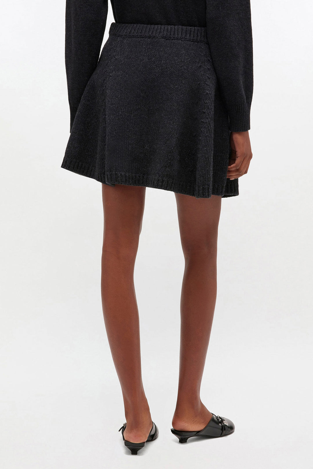 CHUNKY WOOL MIX MINI SKIRT  Phantom