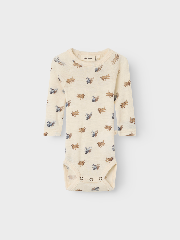 NBMNALU WO/MO LS SLIM BODY LIL NOOS  Offwhite