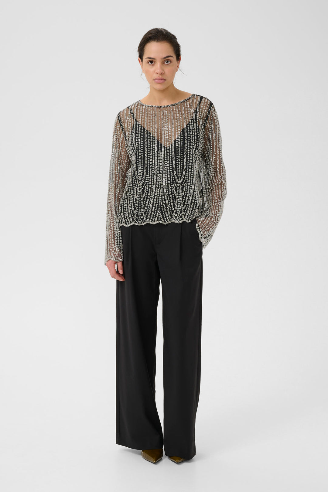 Sibba Blouse  Black/Silver