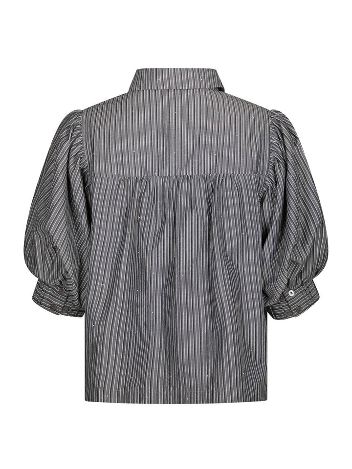 Etta Stripe B Shirt  Dark Grey