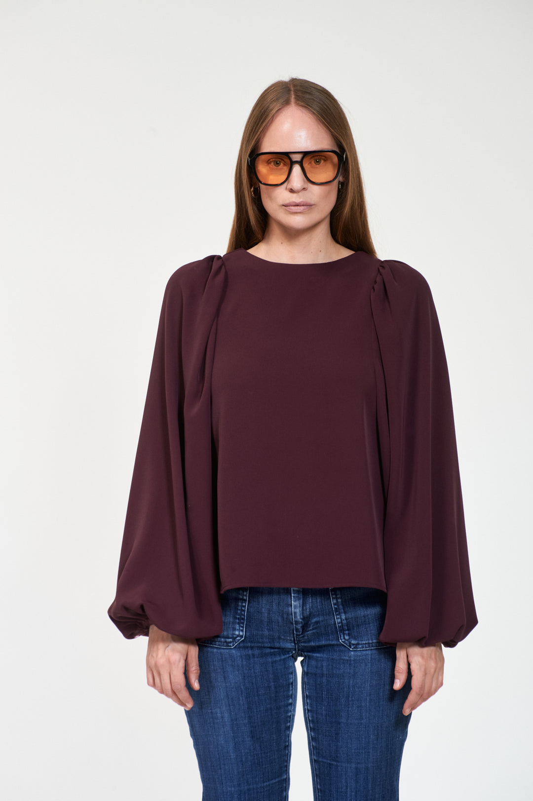 ASHI Crepe  Dk Burgundy